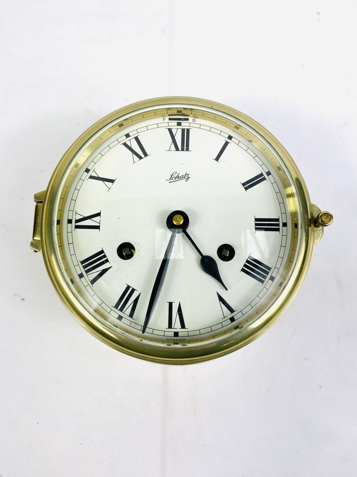 Schatz mariner brass ships clock - Image 3 of 4