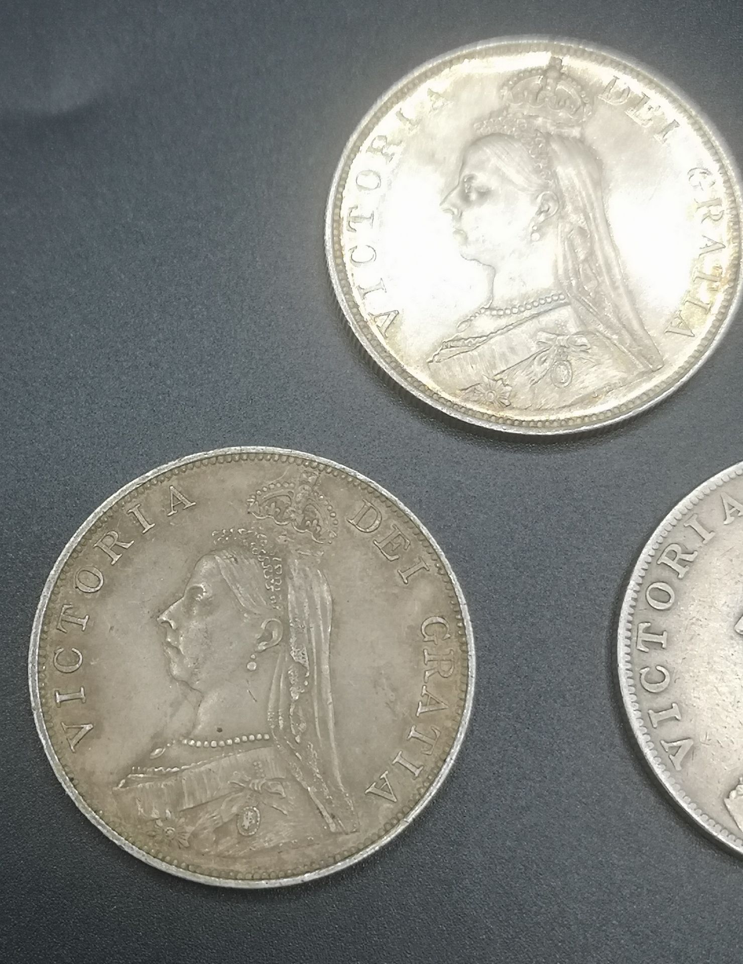 Three Queen Victoria double florins - Image 7 of 8