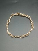 9ct rose gold watch chain