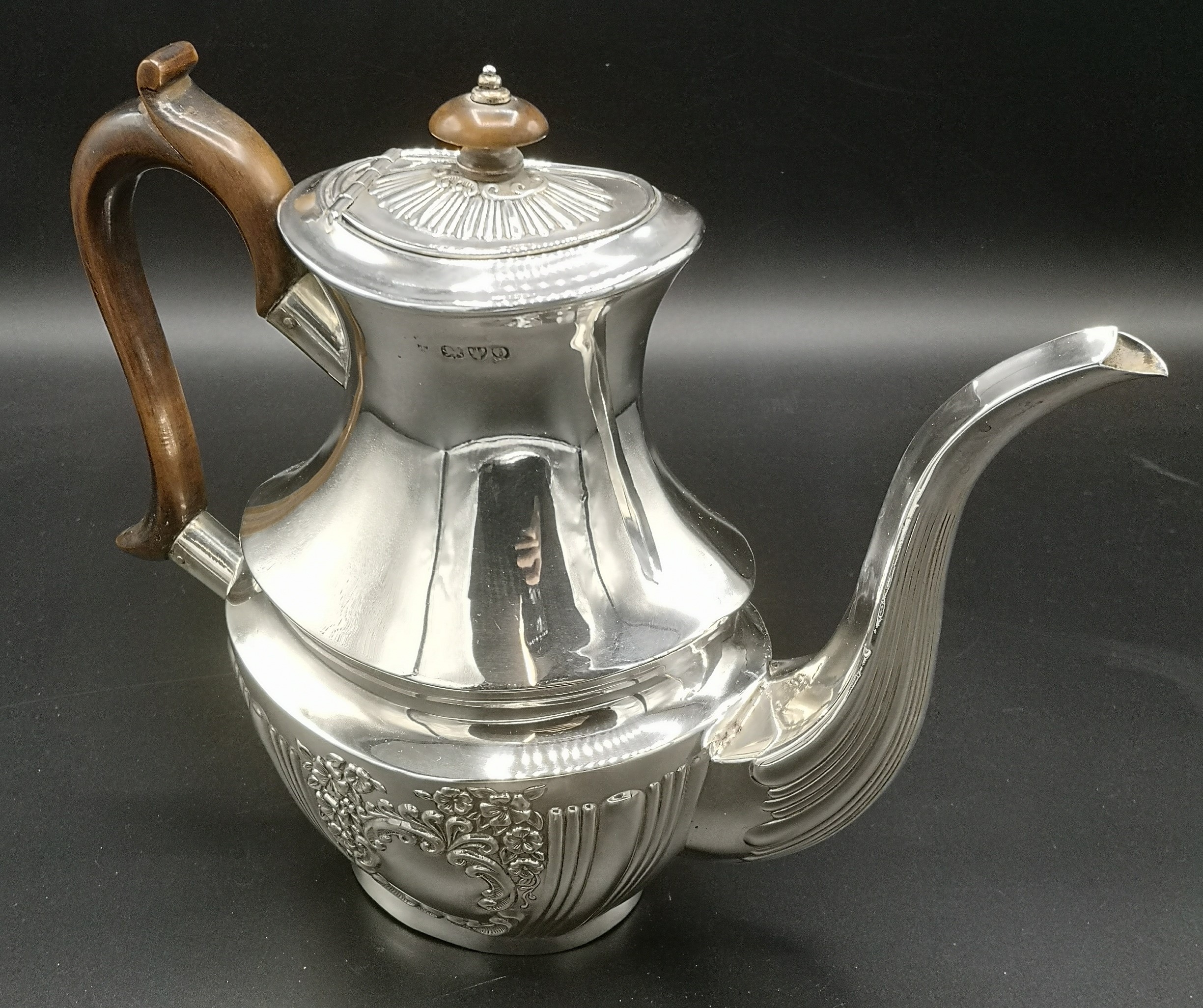 Silver coffee pot - Image 3 of 6