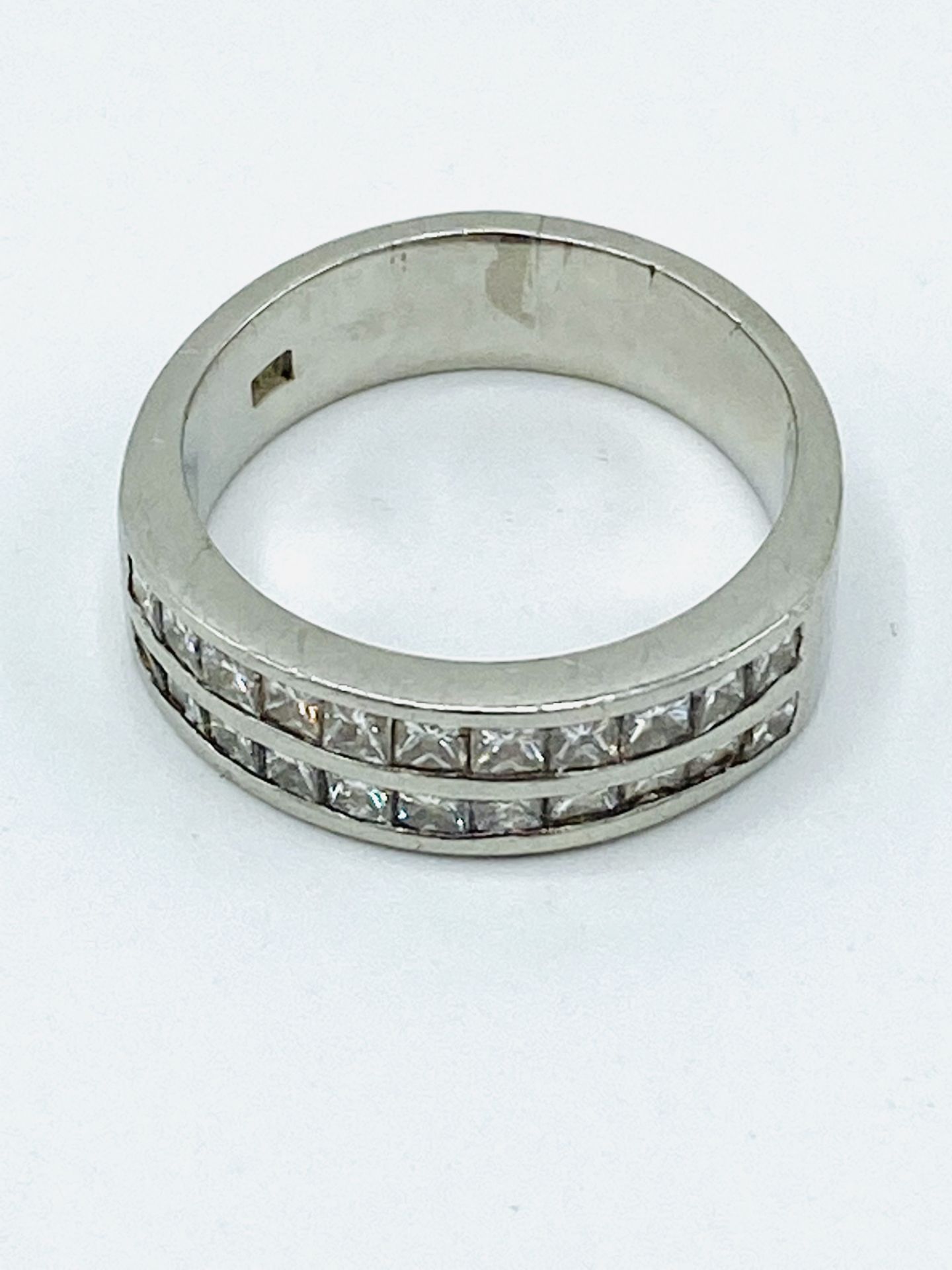 Platinum and diamond half eternity ring - Image 3 of 4