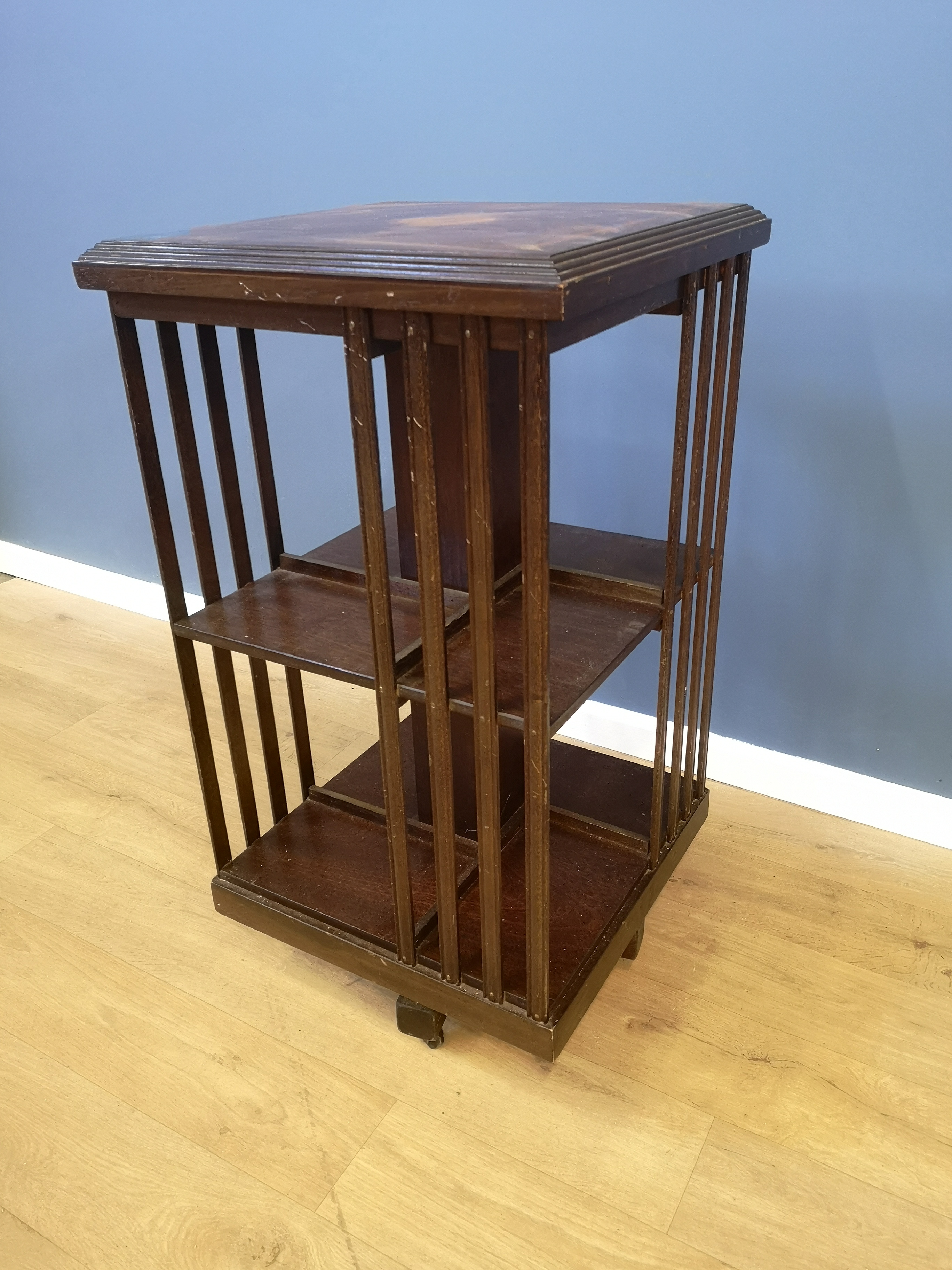 Mahogany revolving bookcase - Image 3 of 4