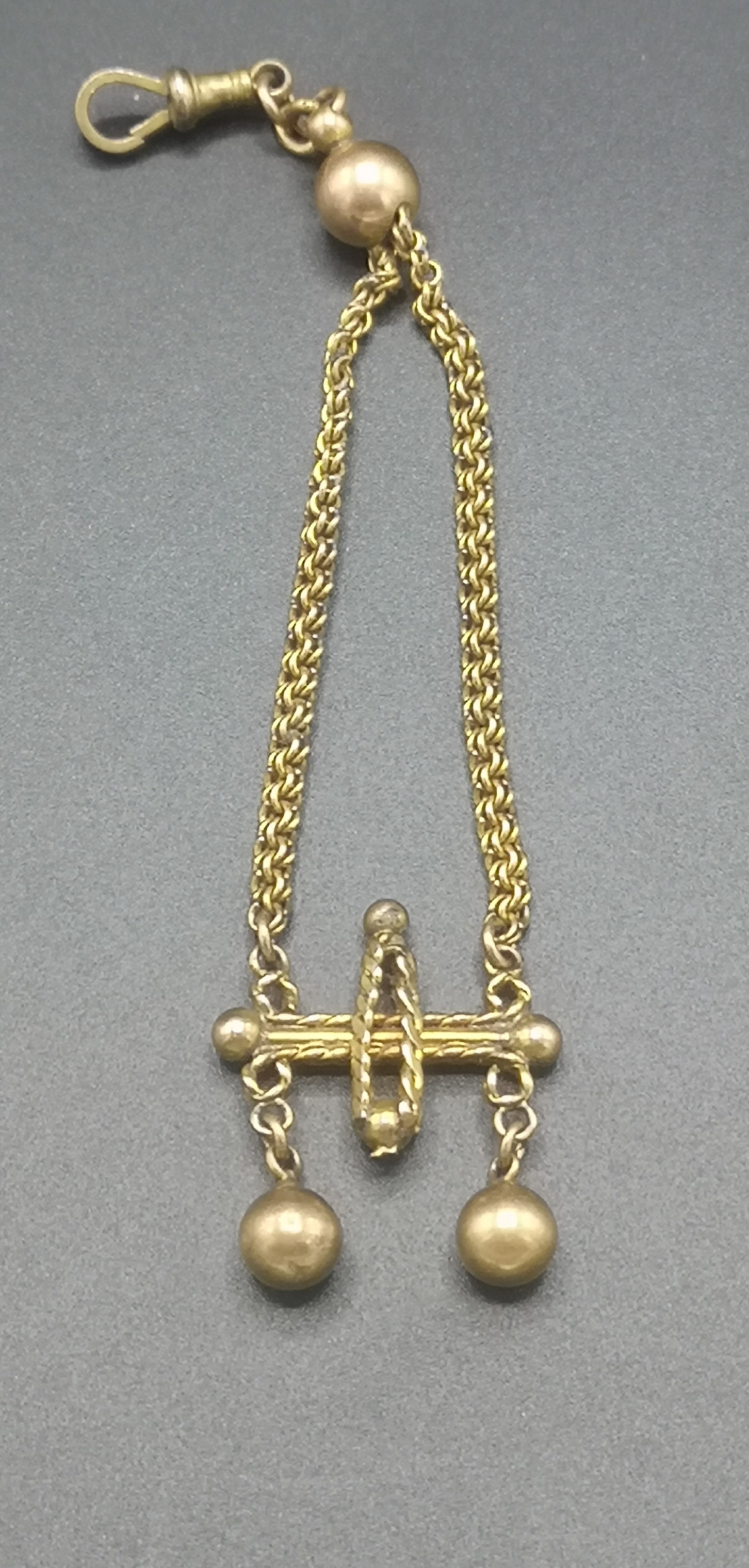 9ct gold fob chain - Image 2 of 3