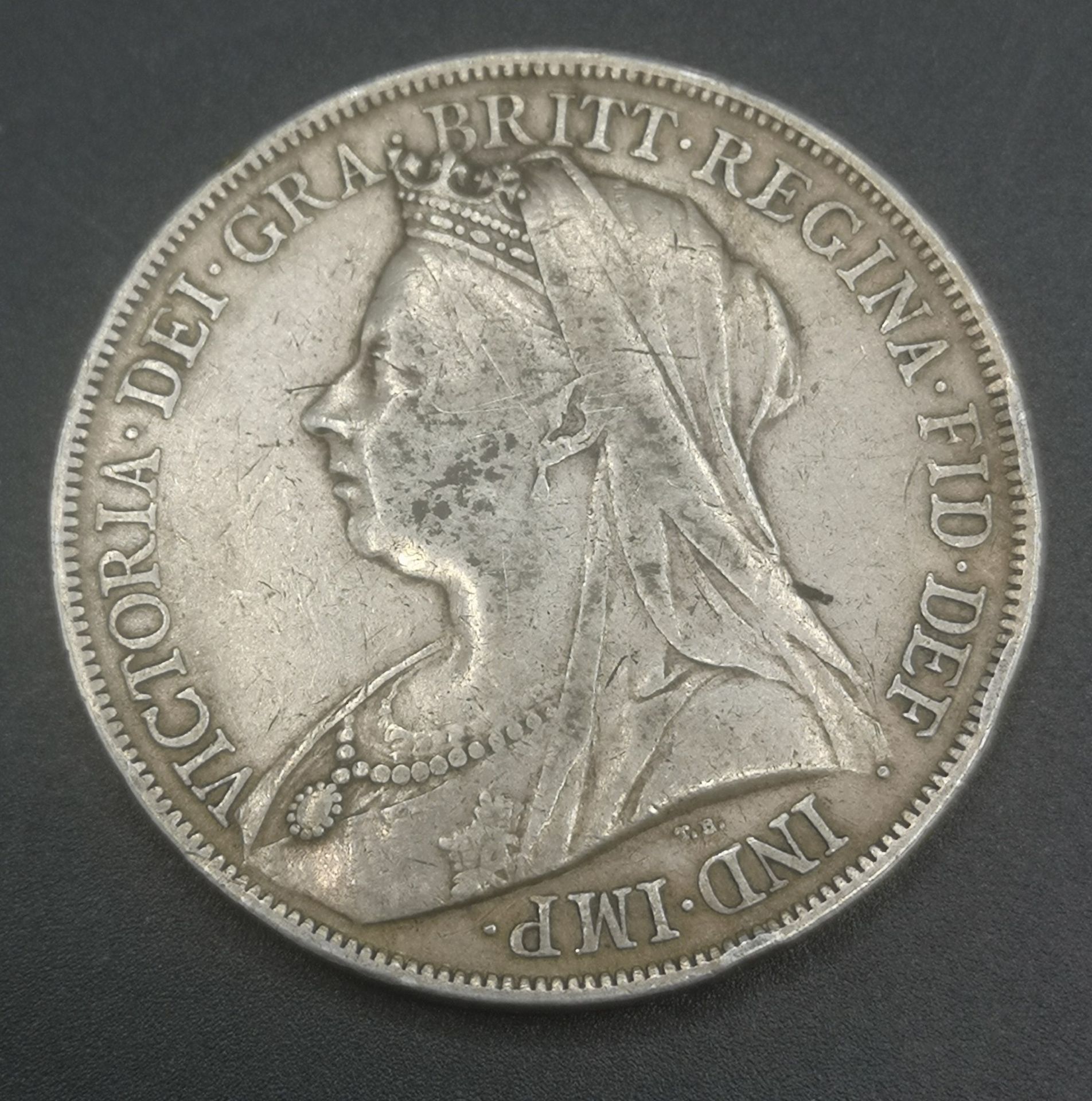 Three Queen Victoria crown coins: 1889, 1893, and 1900 - Image 8 of 10