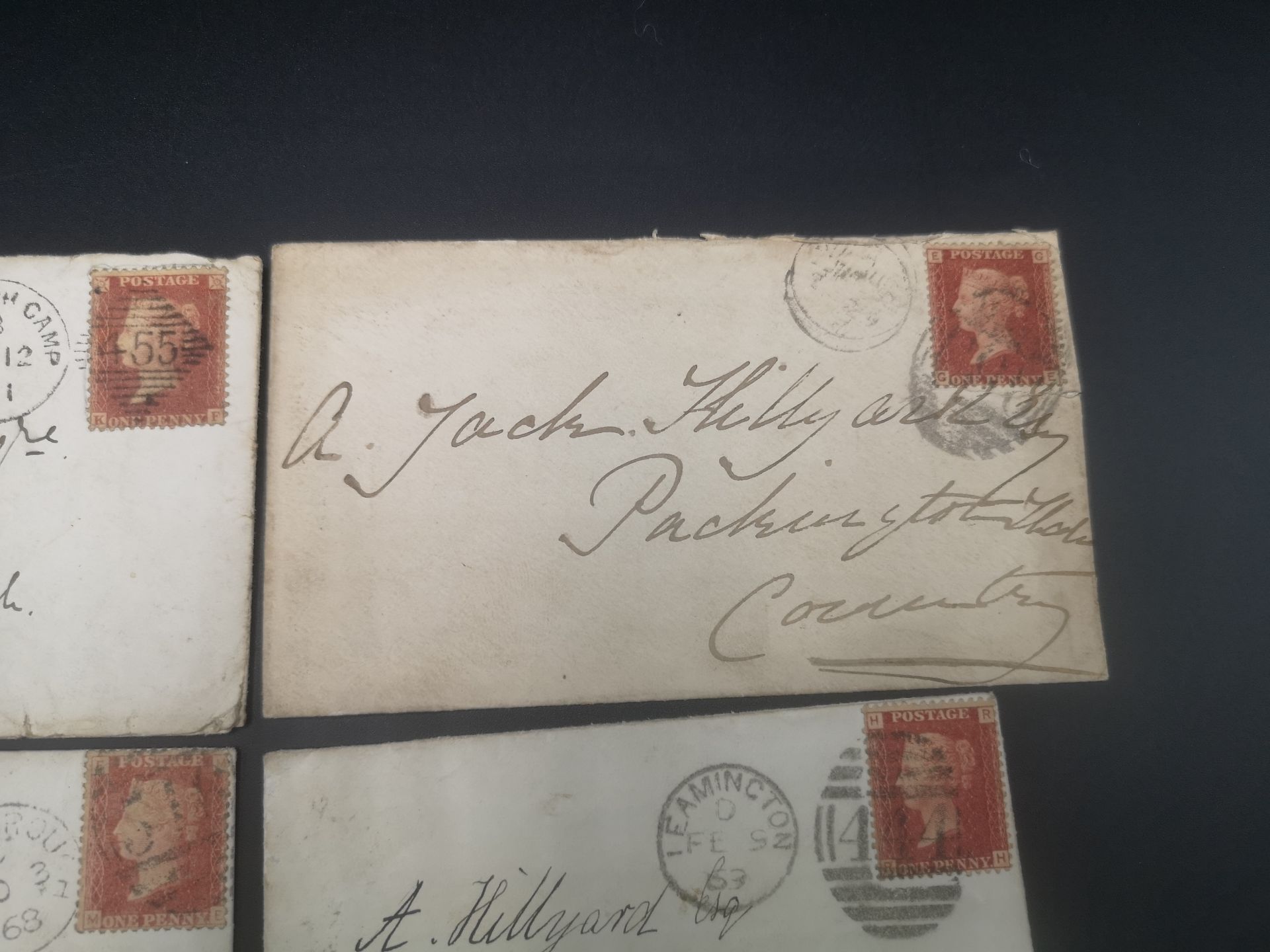 Five Victorian envelopes bearing Penny Red stamps - Bild 7 aus 8