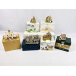 Six Lilliput Lane Cottages in boxes