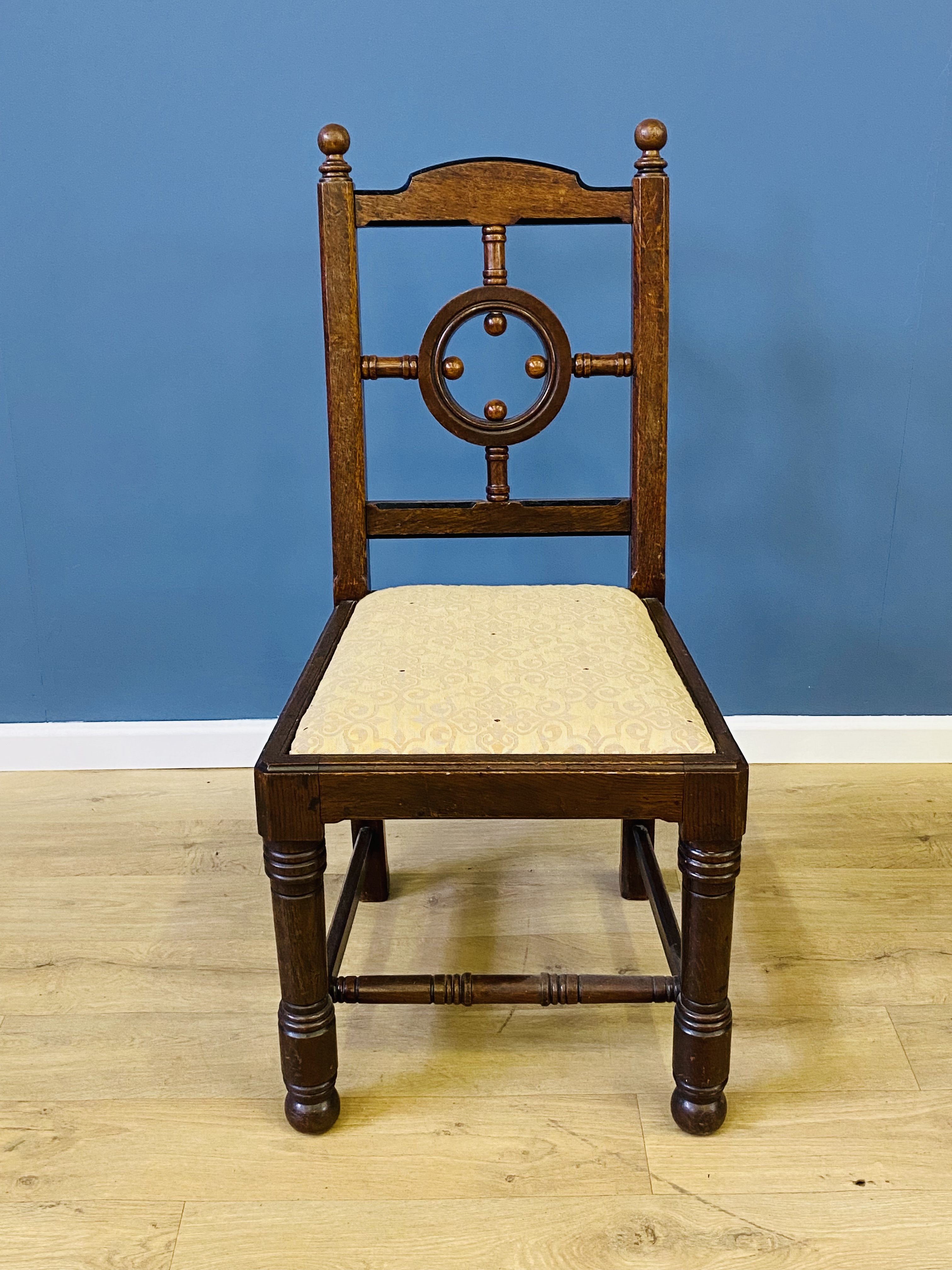 Oak dining chair - Image 3 of 4