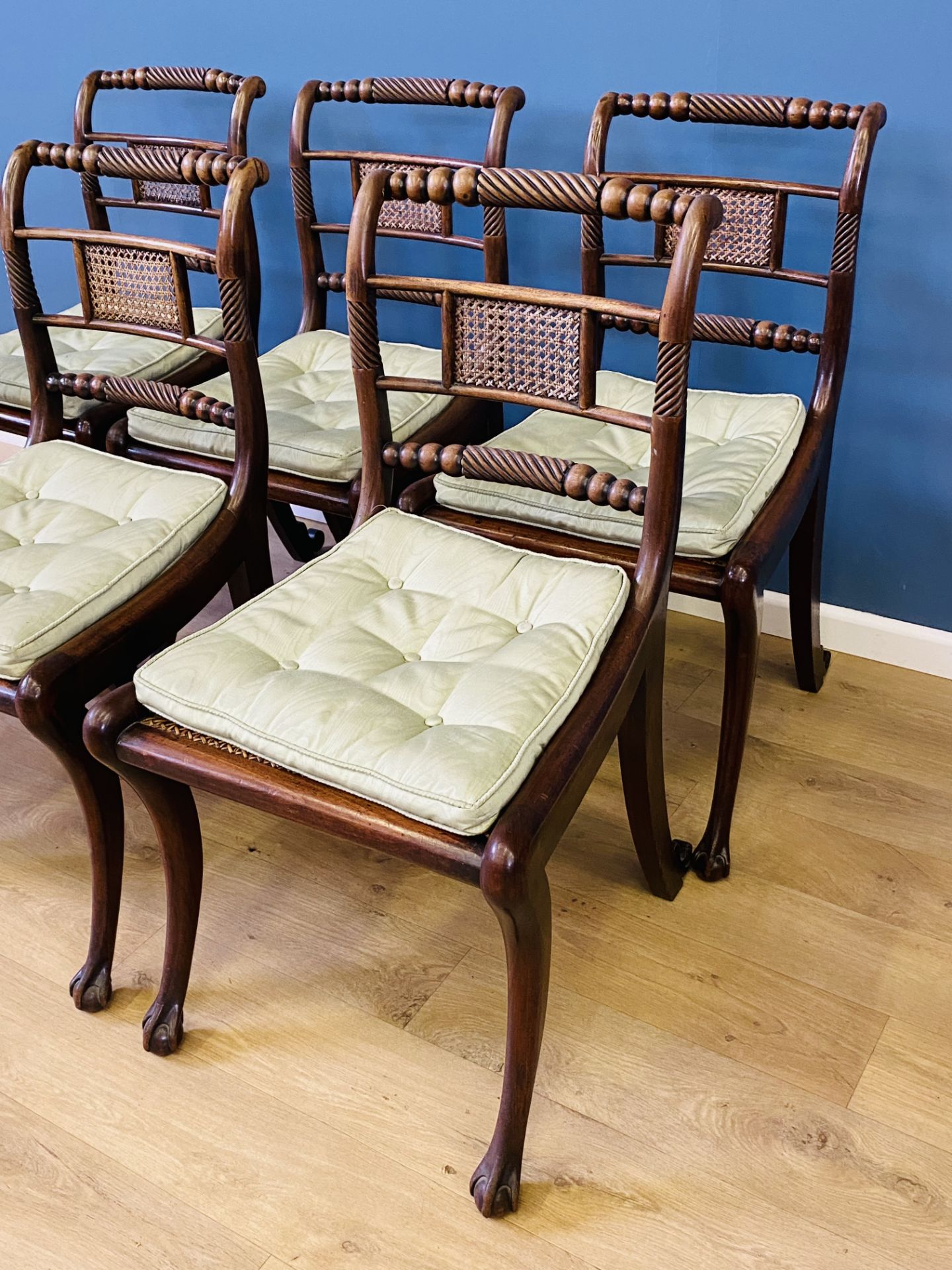 Six mahogany dining chairs - Image 2 of 7