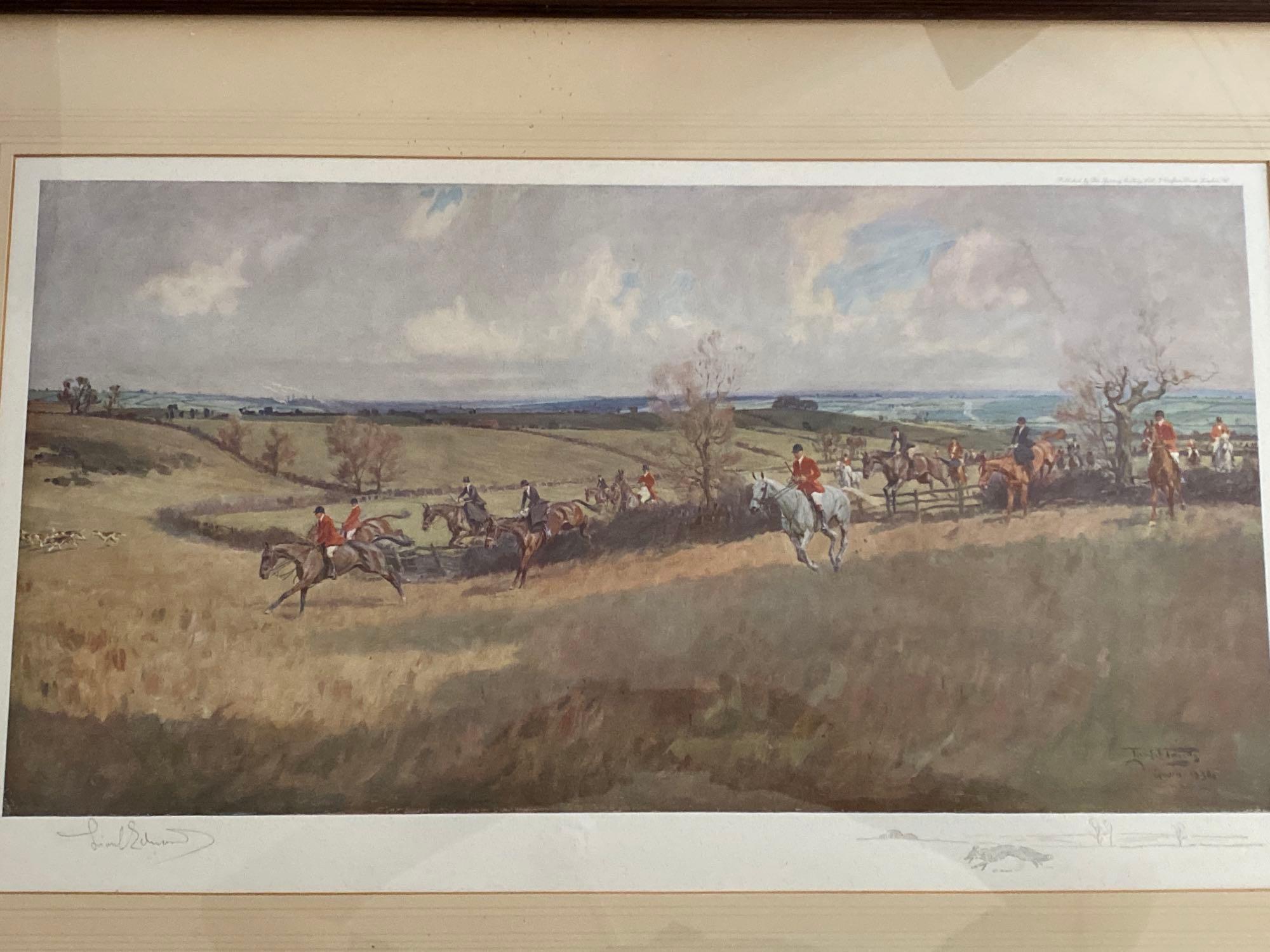 From the estate of the late Ivor Herbert - Framed and glazed Lionel Edwards print of The Quorn 1934