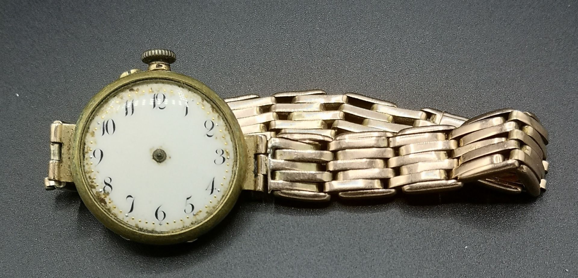 18ct gold case wrist watch together with a Swiss made wrist watch - Image 4 of 7