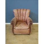 Leather style armchair