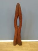 Abstract wood sculpture