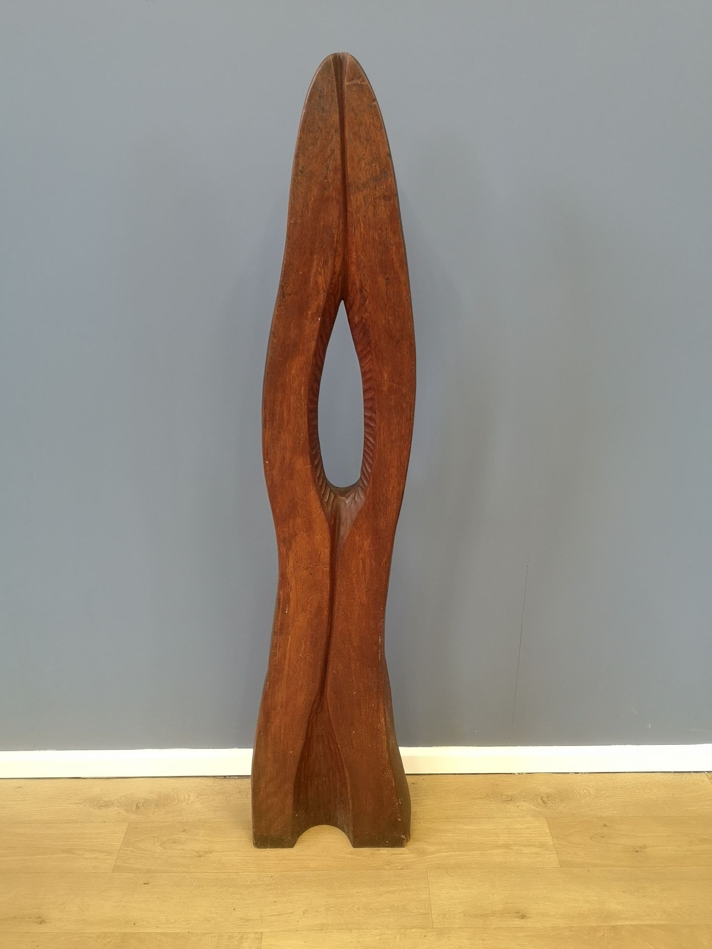 Abstract wood sculpture