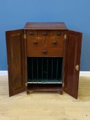 Mahogany music cupboard