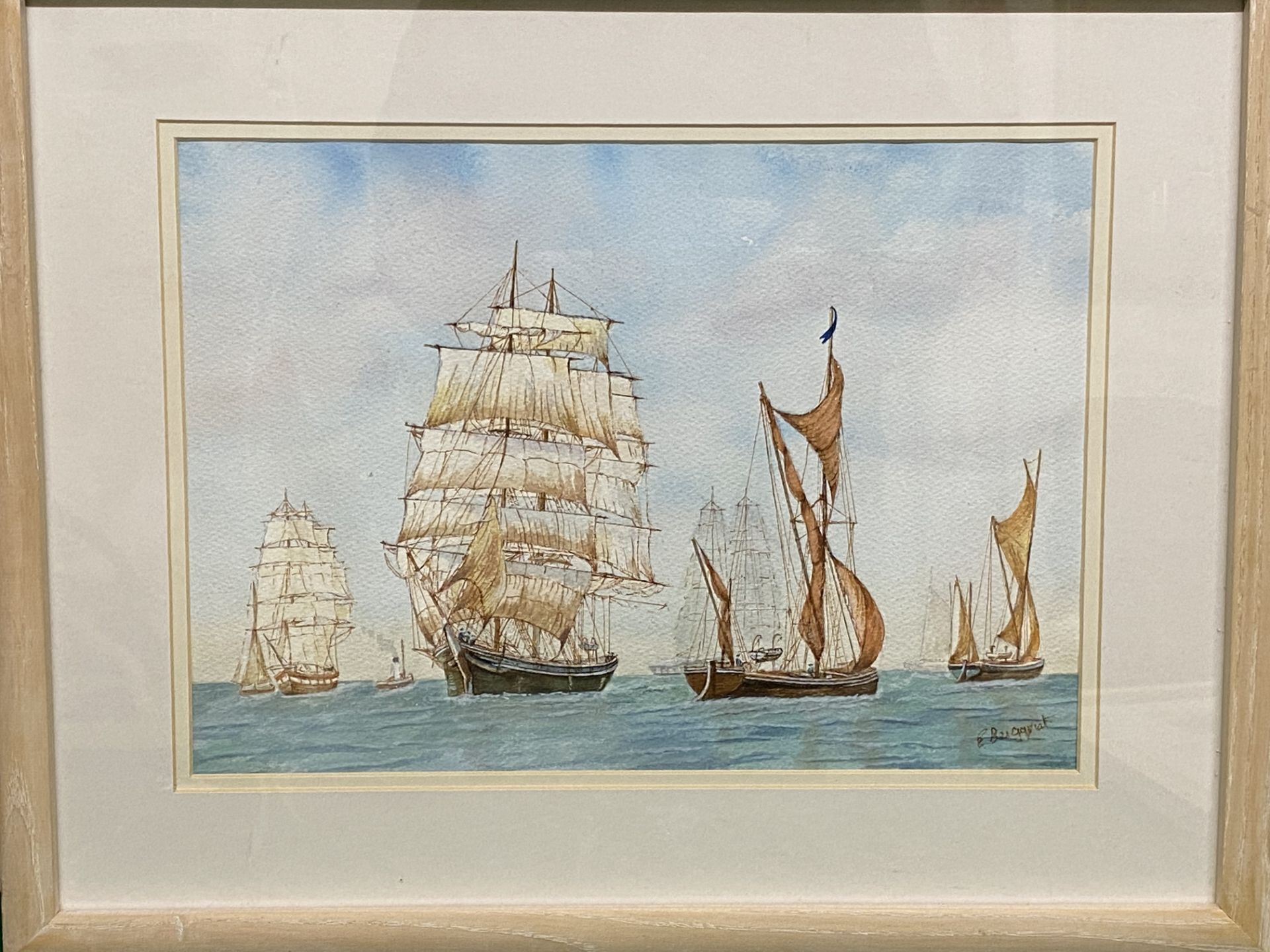 E. Bergquist, two framed and glazed watercolours - Image 4 of 8