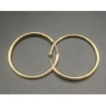 Pair of 9ct gold hoop earrings