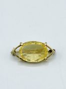 14ct gold and citrine brooch