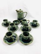 Ceramic six place coffee set