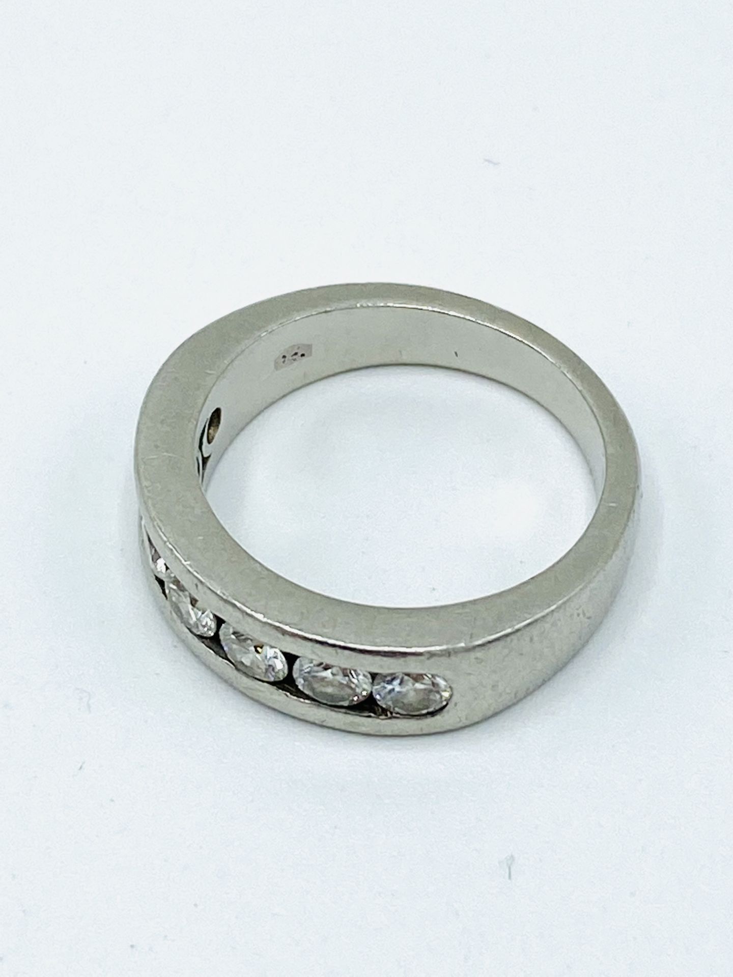 Platinum and diamond half eternity ring - Image 3 of 4