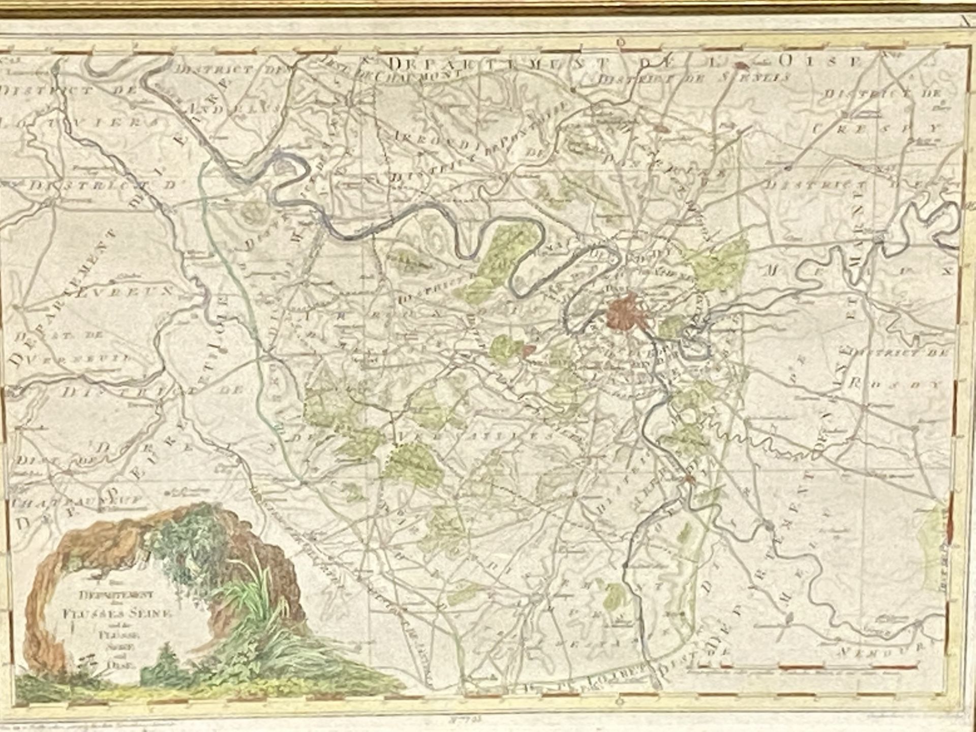 Two framed and glazed maps