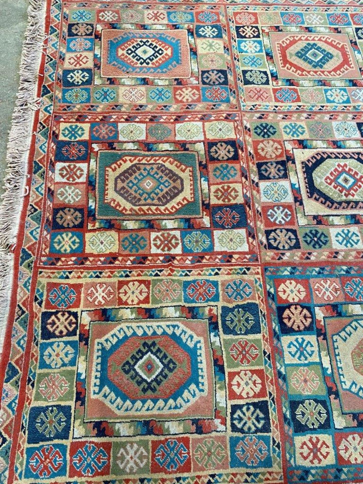 Turkish red ground rug - Image 3 of 4