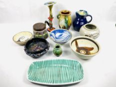 Collection of studio pottery