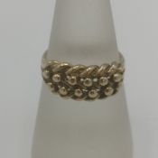 9ct gold rope twist ring