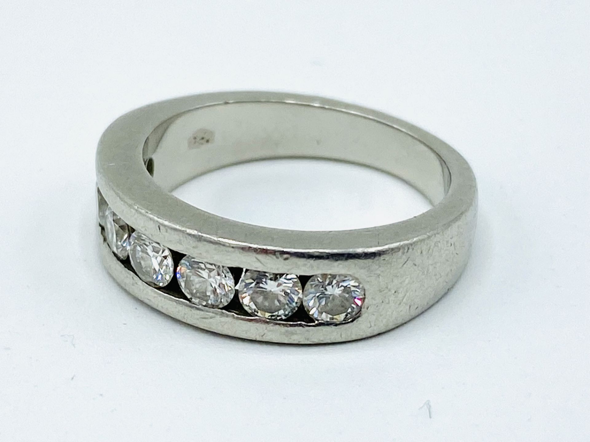 Platinum and diamond half eternity ring - Image 2 of 4