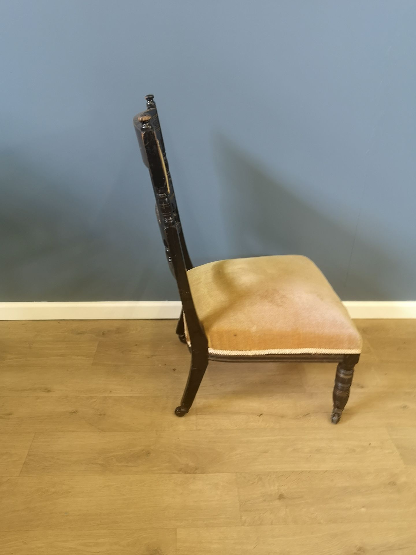 Black painted bedroom chair - Image 2 of 4