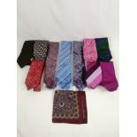 Ten Turnbull and Asser silk ties