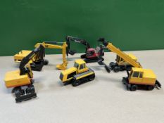 Six various construction models
