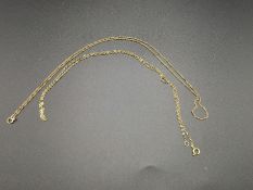 Two 9ct gold necklaces