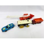A collection of diecast Corgi and Dinky model vehicles