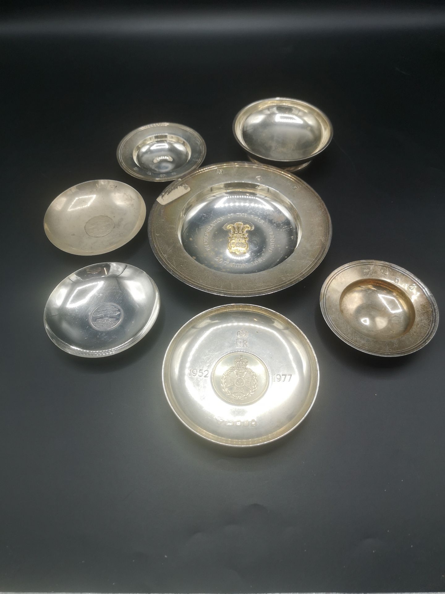 Various hallmarked silver dishes