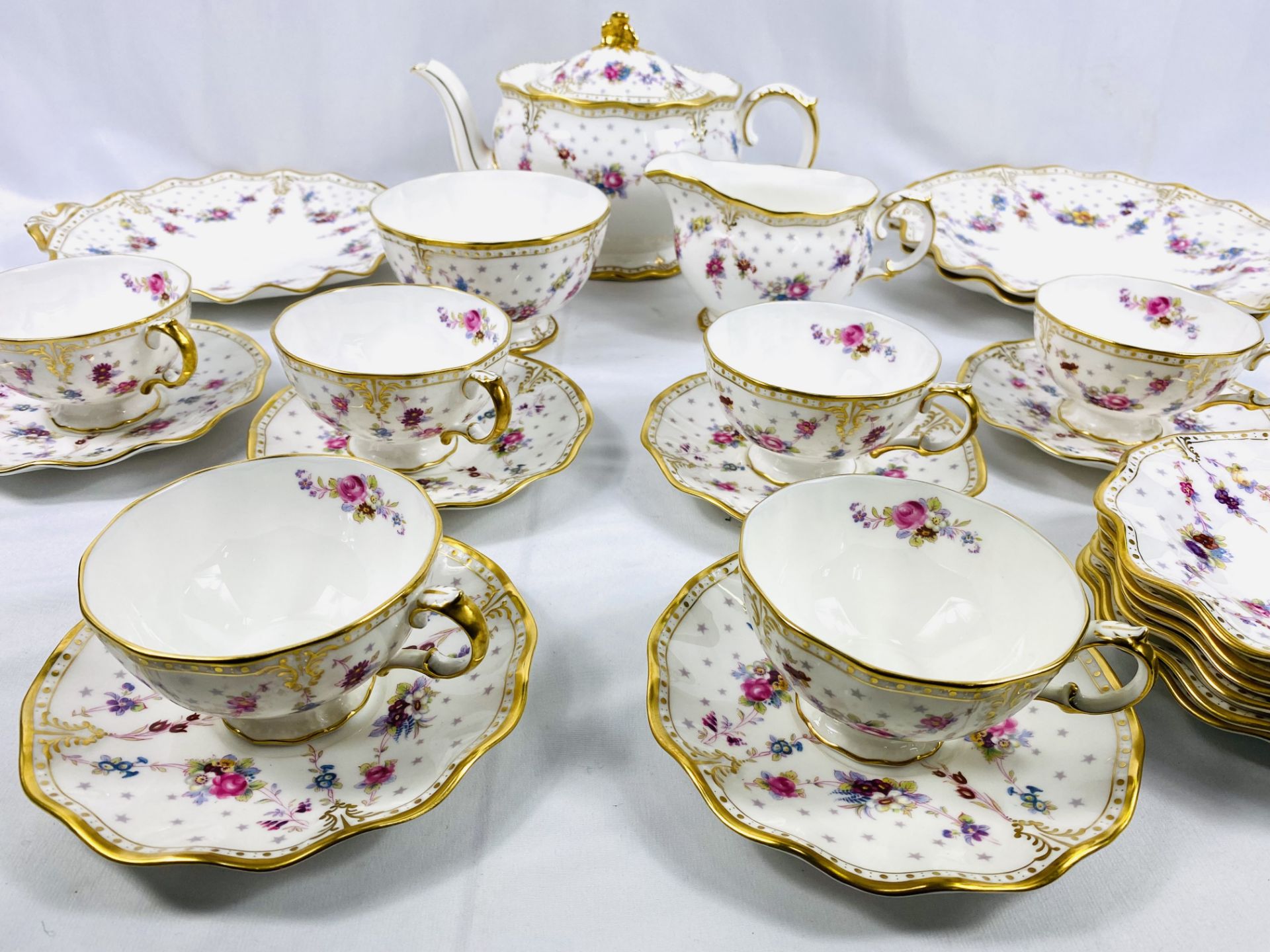 Royal Crown Derby Royal Antoinette tea set - Image 2 of 4