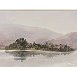 Framed and glazed watercolour of Grassmere by Diane Gainey