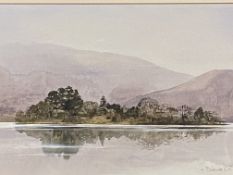 Framed and glazed watercolour of Grassmere by Diane Gainey