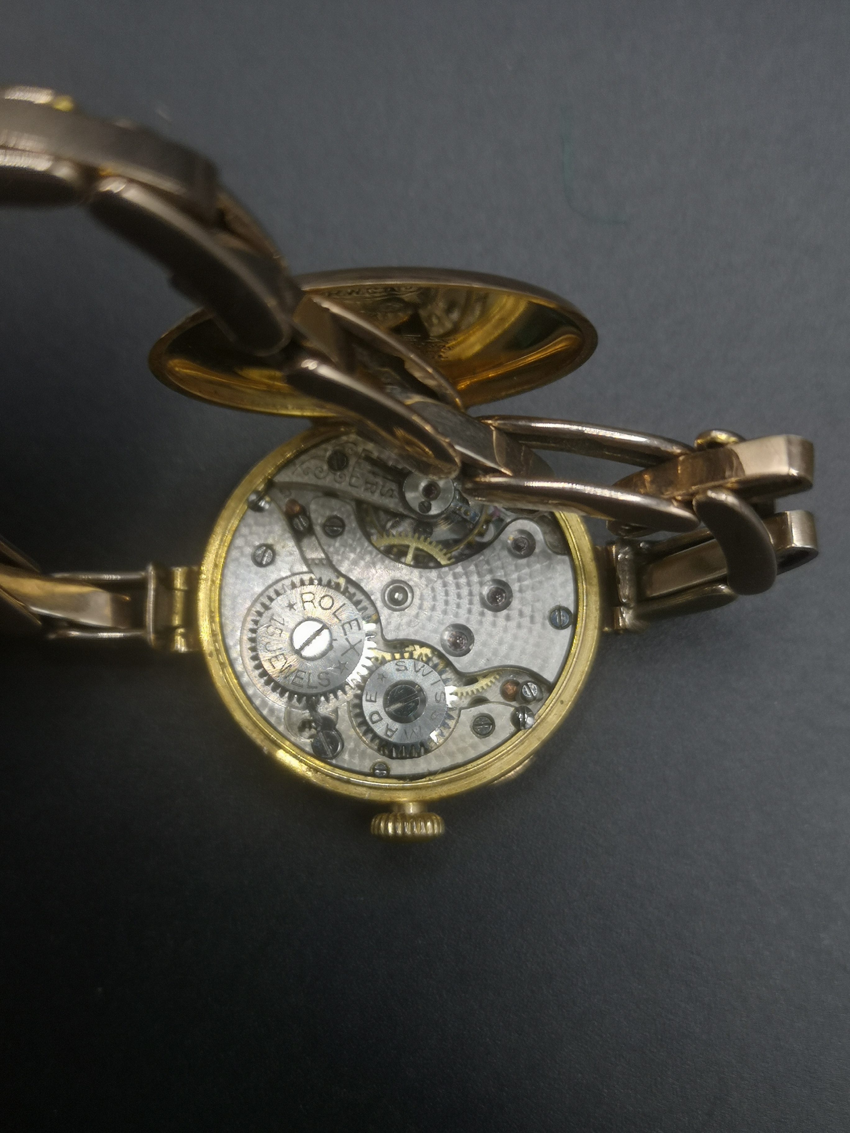 Rolex manual wind wrist watch in 9ct gold case - Image 3 of 3