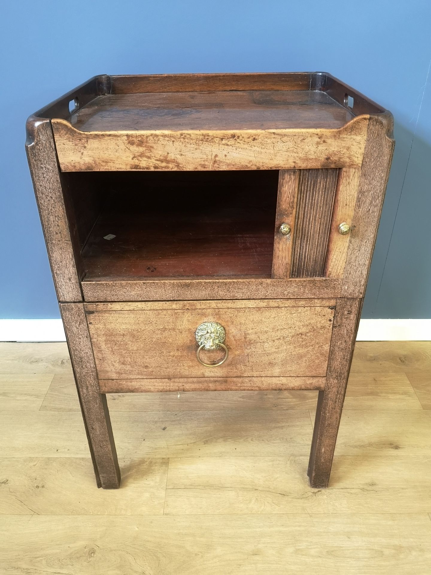 Georgian mahogany bedside table - Image 4 of 6