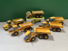 6 Various articulated Dump trucks including Caterpillar & JCB