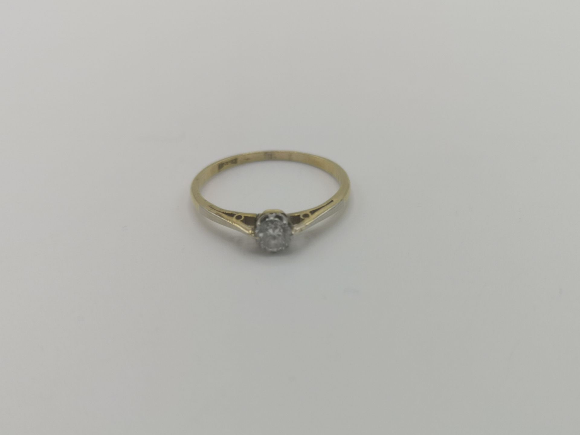 18ct gold and diamond ring together with a 9ct gold sapphire and diamond ring - Image 6 of 6