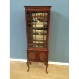 Mahogany glass fronted display cabinet