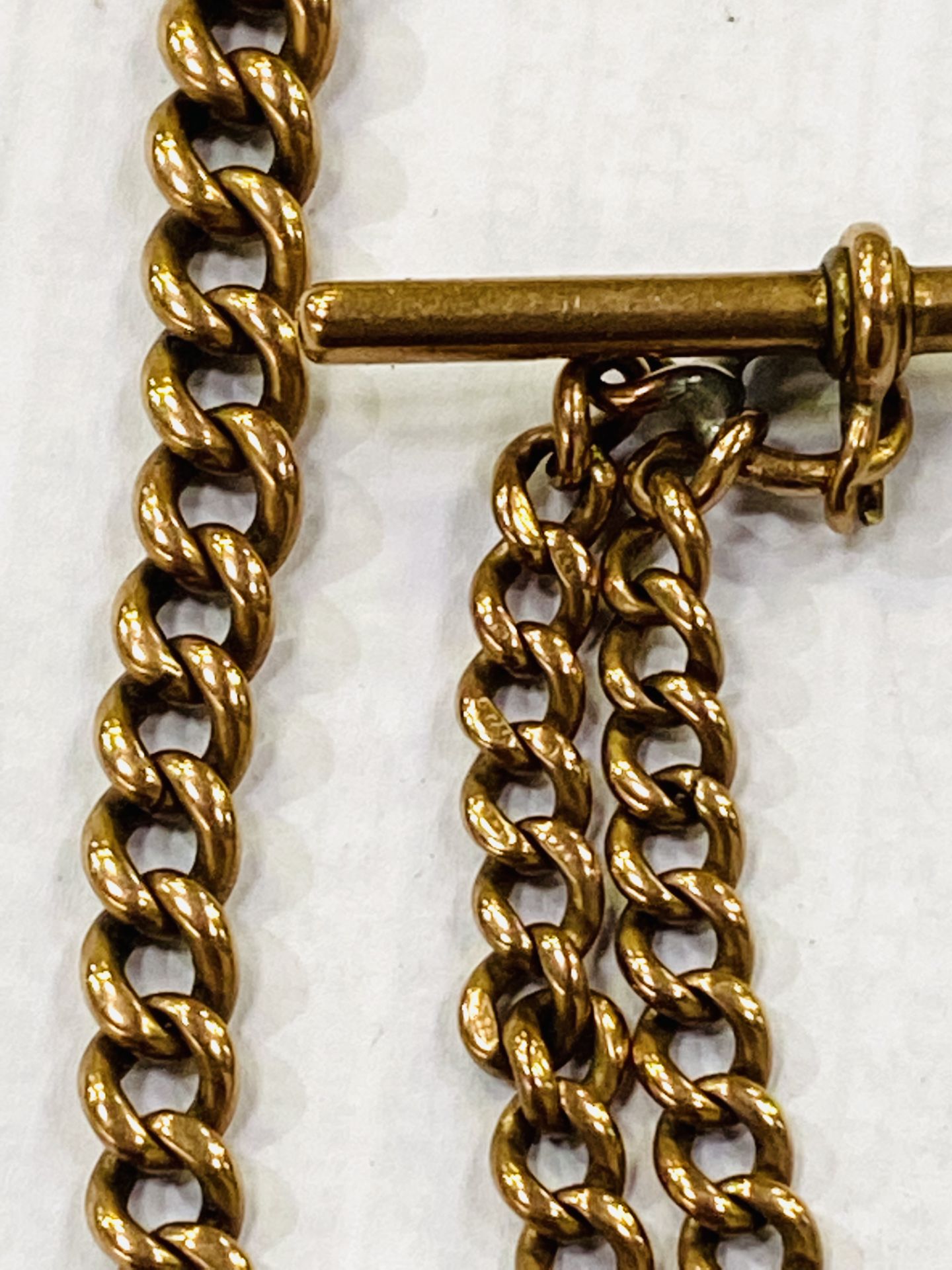 9ct gold fob chain - Image 3 of 3