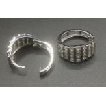 Pair of silver hoop earrings