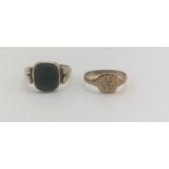 Two 9ct gold signet rings