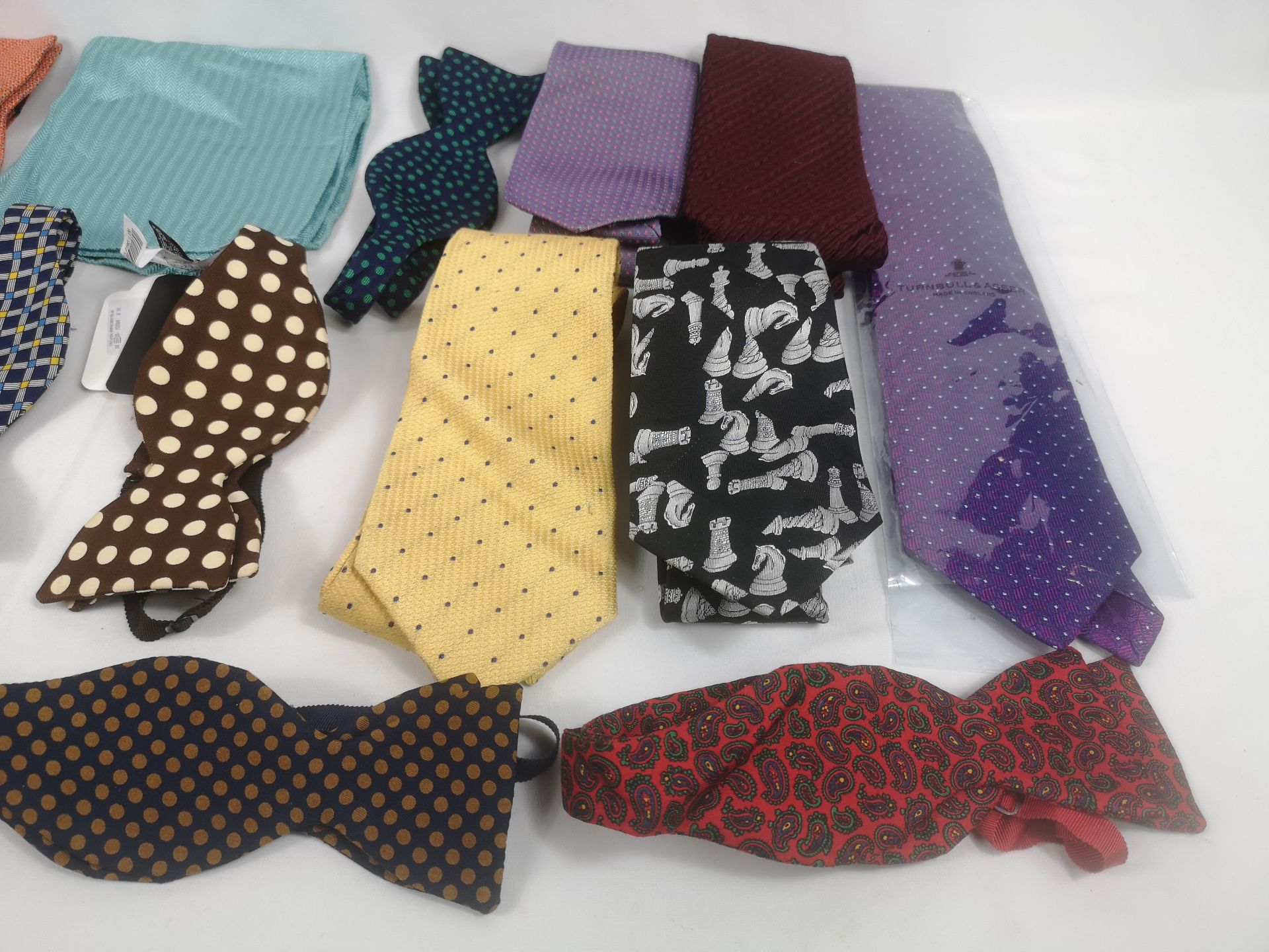 Eight Turnbull and Asser silk ties together with a quantity of Turnbull and Asser bow ties - Image 4 of 6