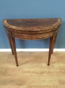 Victorian demilune table