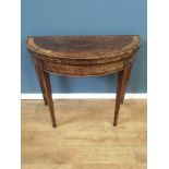 Victorian demilune table