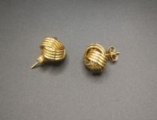 Pair of 18ct gold earrings