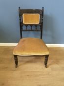 Black painted bedroom chair